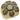 0W154 - Rhodium+Gold+ Ruthenium Brass Ring with AAA Grade CZ in Multi Color