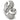 0W118 - Rhodium Brass Ring with AAA Grade CZ in Clear