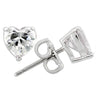 0W166 - Rhodium 925 Sterling Silver Earrings with AAA Grade CZ in Clear