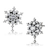 DA294 - High polished (no plating) Stainless Steel Earrings with AAA Grade CZ in Clear