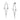 DA299 - High polished (no plating) Stainless Steel Earrings with Synthetic in White
