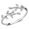 DA266 - High polished (no plating) Stainless Steel Ring with AAA Grade CZ in Clear