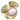 GL301 - IP Gold(Ion Plating) Brass Ring with Top Grade Crystal in Multi Color