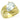 GL100 - IP Gold(Ion Plating) Brass Ring with AAA Grade CZ in Clear
