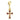 LO231 - Gold Brass Pendant with Top Grade Crystal in Amethyst