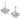 DA334 - No Plating Stainless Steel Earrings with AAA Grade CZ in Clear