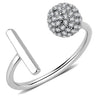 DA318 - No Plating Stainless Steel Ring with AAA Grade CZ in Clear