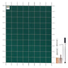 Inground Pool Safety Cover, 20 ft x 42 ft Rectangular Winter Pool Cover, Triple Stitched, High Strength Mesh PP Material with Good Rain Permeability, Installation Hardware Included, Green