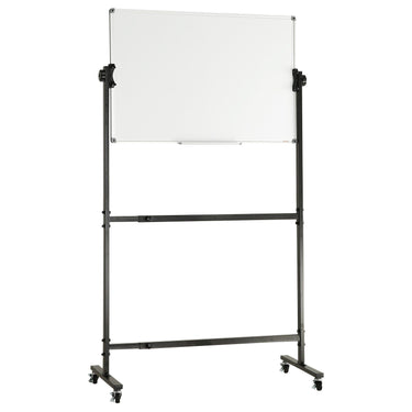 Rolling Magnetic Whiteboard, Double-sided Mobile Whiteboard 36x24 Inches, Adjustable Height Dry Erase Board with Wheels, 1 Magnetic Erase & 3 Dry Erase Markers & Movable Tray Office, School