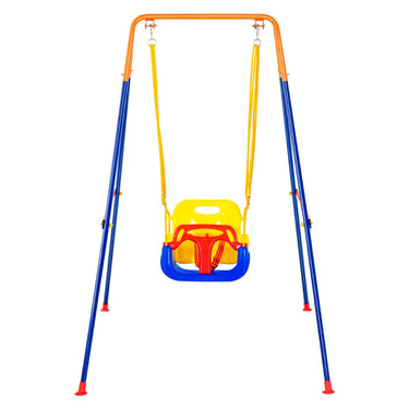 Swing Sets for Backyard 3 in 1 Toddler Swing Set with 4 Sandbags Foldable
