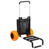 Beach Dolly with Big Wheels for Sand, 29.9" x 15.4" Cargo Deck, w/ 12" Foam Wheels, 165LBS Loading Capacity Folding Sand Cart & 27" to 44.7" Adjustable Height, Heavy Duty Cart for Beach
