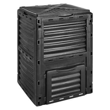 Garden Compost Bin 80 Gal, BPA Free Composter, Large Capacity Outdoor Composting Bin with Top Lid and Bottom Door, Easy Assembling, Lightweight, Fast Creation of Fertile Soil