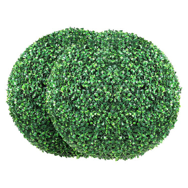 Artificial Topiaries Boxwood Trees, 20' Tall (2 Pieces), Ball-Shape Faux Topiaries Plant, All-year Green Feaux Plant Decorative Balls for Backyard, Balcony,Garden, Wedding and Home Décor