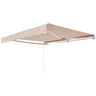 Manual Retractable Awning, 8 x 7 ft Outdoor Patio Awning Retractable Sun Shade, Water-Resistant Polyester Patio Door Window Awning Sunshade Shelter with Crank Handle for Backyard, Balcony