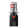 Hydraulic Pump, 4 Quart Hydraulic Power Unit, Single Acting Dump Trailer Pump, 0.91 GPM Flow Rate, 3200 PSI Max Relief Pressure, DC 12V Hydraulic Pump for Dump Trailer Car Lifting
