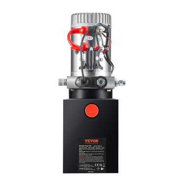 Hydraulic Pump, 4 Quart Hydraulic Power Unit, Single Acting Dump Trailer Pump, 0.91 GPM Flow Rate, 3200 PSI Max Relief Pressure, DC 12V Hydraulic Pump for Dump Trailer Car Lifting