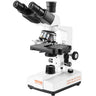 Compound Trinocular Microscope, 40X-5000X Magnification Trinocular Compound Lab Microscope with Two-Layer Mechanical Stage, External Interface, LED Illumination and Microscope Slides Included