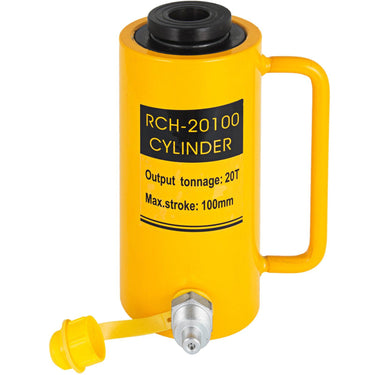 20T 4Inch Hydraulic Cylinder Jack Hollow Single Acting Hydraulic Ram Cylinder 100mm Hydraulic Lifting Cylinders (20T 4Inch Hollow)