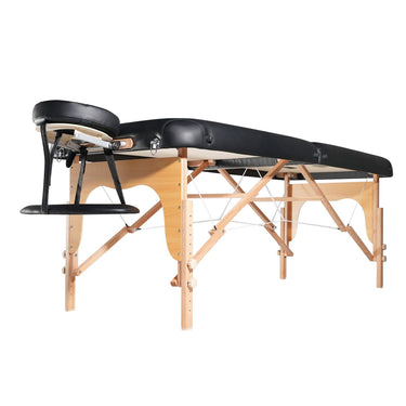Professional Wide Massage Table 30" W, Heavy Duty Folding Massage Table, 8-Level Height Adjustable Facial Salon Tattoo Bed, Portable Spa Table with Headrest, Hand Pallet & Carrying Bag, 750LBS