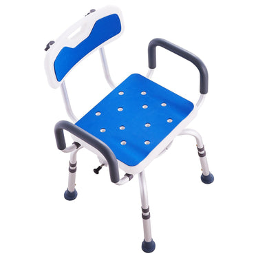Shower Chair 360° Swivel Tub Shower Seat with Armrests & Backrest 400lbs