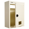 Through The Wall Drop Box, Heavy Duty Steel Through the Wall Mailbox with 2.8-7.9" 13" Combination Lock, 12.5x6.3x16.9" Mail Drop Box, Beige