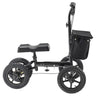 Folding Knee Scooter, Aluminum Steerable Knee Walker with Height-Adjustable Handlebar & Knee Pad, 12" All-Terrain Wheels, Dual Brakes, Leg Recovery Scooter for Broken Ankle Foot Injuries, 350LBS