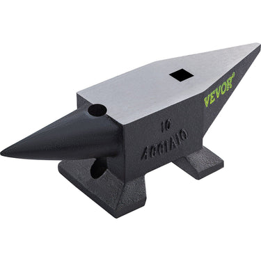 Cast Steel Anvil, 22 Lbs(10kg) Single Horn Anvil with Large Countertop and Stable Base, High Hardness Rugged Round Horn Anvil Blacksmith, for Bending, Shaping