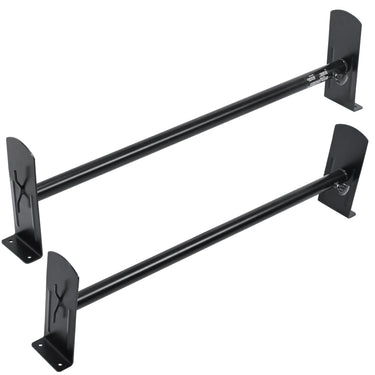 Van Roof Ladder Rack, 2 Bars Alloy Steel Roof Racks, 500 LBS Capacity Rain-Gutter Roof Rack, Adjustable Length 35.8"-57.5", Van Ladder Rack Compatible with Chevrolet Express, GMC Savana, etc
