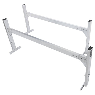 Van Roof Ladder Rack, 2 Bars Aluminum Alloy Roof Ladder Racks, 400 LBS Capacity Rain-Gutter Van Roof Rack, Adjustable Length 51.2" to 81.1", Van Ladder Rack for Van, Cargo, Trailer