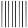 Staircase Metal Balusters, 29.5'' x 1'' Flat Aluminum Alloy Decorative Banister Spindles, 51 Pack Deck Baluster with Screws, Classic Hollow Deck Railing Satin Black Powder Coated for Porch