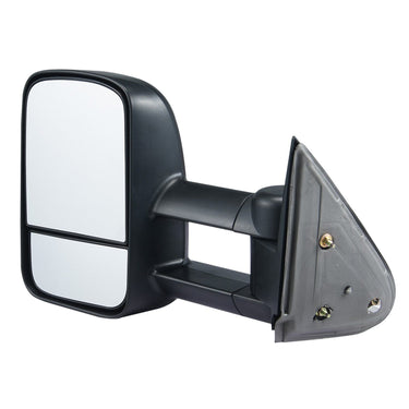 Towing Mirrors, Left & Right Pair Set for Chevrolet Silverado (1999-2007)/GMC/Cadillac, Tow Mirror with Plane & Convex Glass, Manual Controlling Telescoping Folding, Four-Way Adjustable, Black