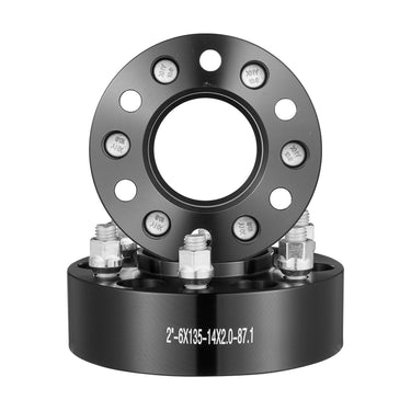 2" 6"x5.3" Wheel Spacers Wheel Adapters 6 Lug Forged Spacer 4 PCS Black