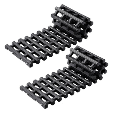 2PCS Traction Boards with TPR for Mud Snow Sand Storage Bags Short Black