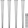 Hairpin Table Legs 40" Black Set of 4 Desk Legs 880lbs Load Capacity (Each 220lbs) Hairpin Desk Legs 3 Rods for Bench Desk Dining End Table Chairs Carbon Steel DIY Heavy Duty Furniture Legs