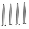 Hairpin Table Legs 28", Set of 4 Desk Legs 900lbs Load Capacity, Hairpin Desk Legs 3 Rods for Desk Chairs Bench Dining End Table, Solid Carbon Steel Heavy Duty Furniture Legs Black