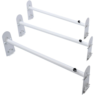 Van Roof Ladder Rack, 3 Bars Alloy Steel Roof Racks, 750 LBS Capacity Rain-Gutter Roof Rack, Adjustable Length 40.2" to 74.8", Van Ladder Rack Compatible with Chevrolet Express, GMC Savana, etc