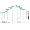 Rods Dent Removal Kit, 20 Pcs Paintless Dent Repair Rods, Stainless Steel Dent Rods, Whale Tail Dent Repair Tools, Professional Hail Dent Removal Tool For Minor Dents, Door Dings And Hail Damage