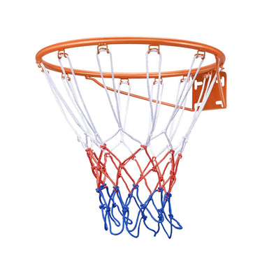 Basketball Rim, Wall Door Mounted Basketball Hoop, Heavy Duty Q235 Basketball Flex Rim Goal Replacement with Net, Standard 18" Indoor and Outdoor Hanging Basketball Hoop for Kids Adults