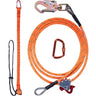 Steel Core flipline, 1/2" x 8' Arborist Flipline, Flip Line for Tree Climbing with Alloy Steel Snap Hook, Aluminum Alloy Carabiner and Extra Tool Lanyard, for Arborist, Tree Climbers