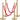 Velvet Ropes and Posts, 5 ft/1.5 m Red Rope, Stainless Steel Gold Stanchion with Ball Top, Red Crowd Control Barrier Used for Theaters, Party, Wedding, Exhibition, Ticket Offices 4 packSets