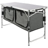 Camping Kitchen Table, Quick set-up Folding Camping Table, 3 Adjustable Heights, MDF Camping Table, Ideal for Outdoor Picnics, BBQs, Camping, RV Traveling