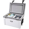 Insulated Portable Cooler, 52 qt, Holds 50 Cans, Ice Retention Hard Cooler with Heavy Duty Handle, Ice Chest Lunch Box for Camping, Beach, Picnic, Travel, Outdoor, Keeps Cool for up to 6 Days