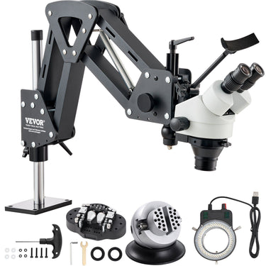 Multi-Directional Microscope Spring Bracket Ball Vise Ring Light 7X-45X