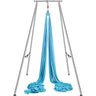 Aerial Yoga Frame & Yoga Hammock, 9.67 ft Height Professional Yoga Swing Stand Comes with 13.1 Yards Aerial Hammock, Max 551.15 lbs Load Capacity Yoga Rig for Indoor Outdoor Aerial Yoga, Blue