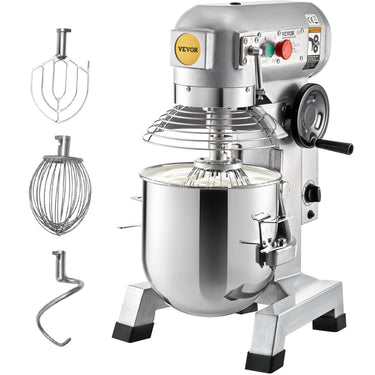 Commercial Food Mixer, 20Qt Commercial Mixer with Timing Function, 750W Stainless Steel Bowl Heavy Duty Electric Food Mixer Commercial with 3 Speeds Adjustable 108/199/382 RPM
