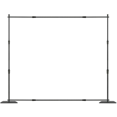10ft x 10ft Pipe and Drape Kit, Heavy Duty Backdrop Stand with Carbon Steel Base, Adjustable Backdrop Support with 6 Clamps and A Carry Bag for Wedding, Party, Event, Photography, and Exhibition