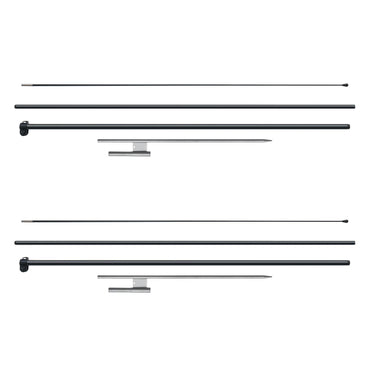 Feather Flag Pole Kit 2 Packs Swooper Flag Pole 12.7 ft with Ground Stakes