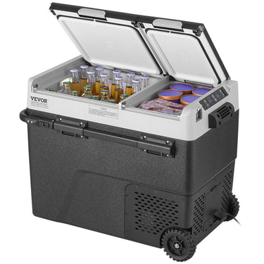 Portable Car Refrigerator Freezer Compressor 58 L Dual Zone for Home Car