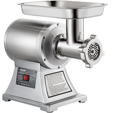 Commercial Meat Grinder,550LB/h 1100W Electric Meat Grinder, 220 RPM Heavy Duty Stainless Steel Industrial Meat Mincer w/2 Blades, Grinding Plates & Stuffing Tubes