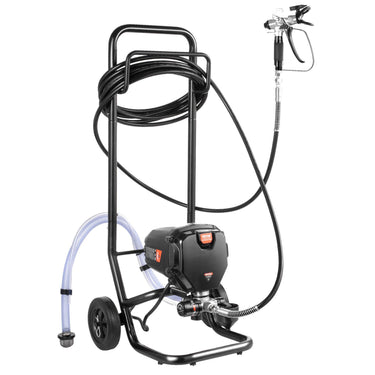 750W Stand Airless Paint Sprayer, 3000PSI High Efficiency Electric Airless Sprayer With Cart, Paint Sprayers for Home Interior and Exterior Furniture and Fences, Fine And Even Painting Effect